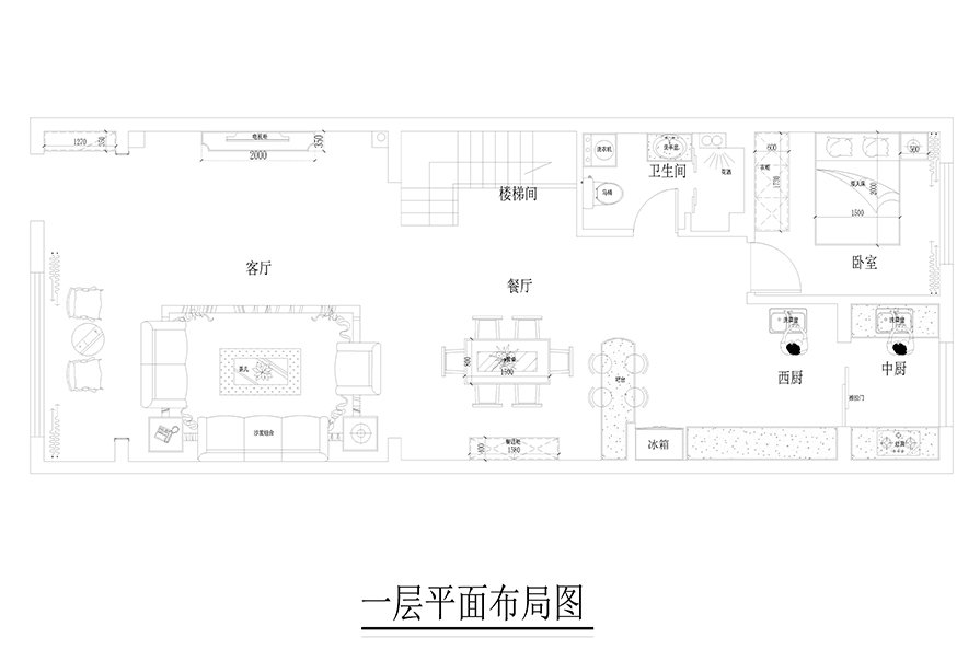 一樓平面圖現(xiàn)代簡約